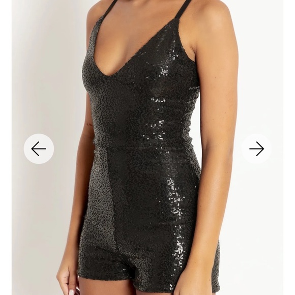 BNWT BlackMilk sparkle black playsuit xs - Picture 4 of 5
